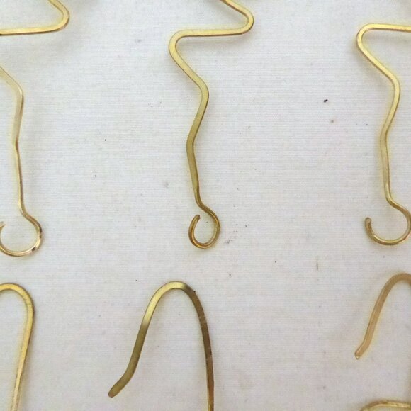 VINTAGE 5” SOLID BRASS CHRISTMAS TREE ORNAMENT HANGER LOT OF 8 - Picture 4 of 7